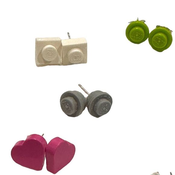 Lego earrings you choose , repurpose, upcycled buildable add listing to bundle - Picture 8 of 14